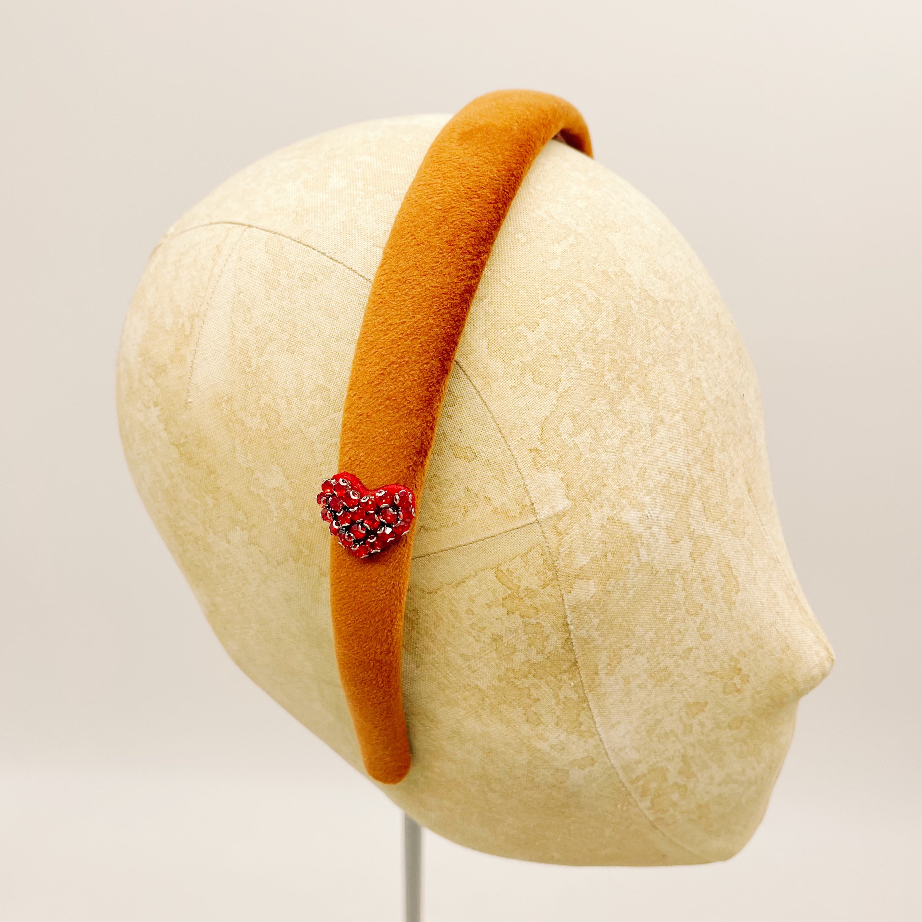 Grey Velvet Mini Headband