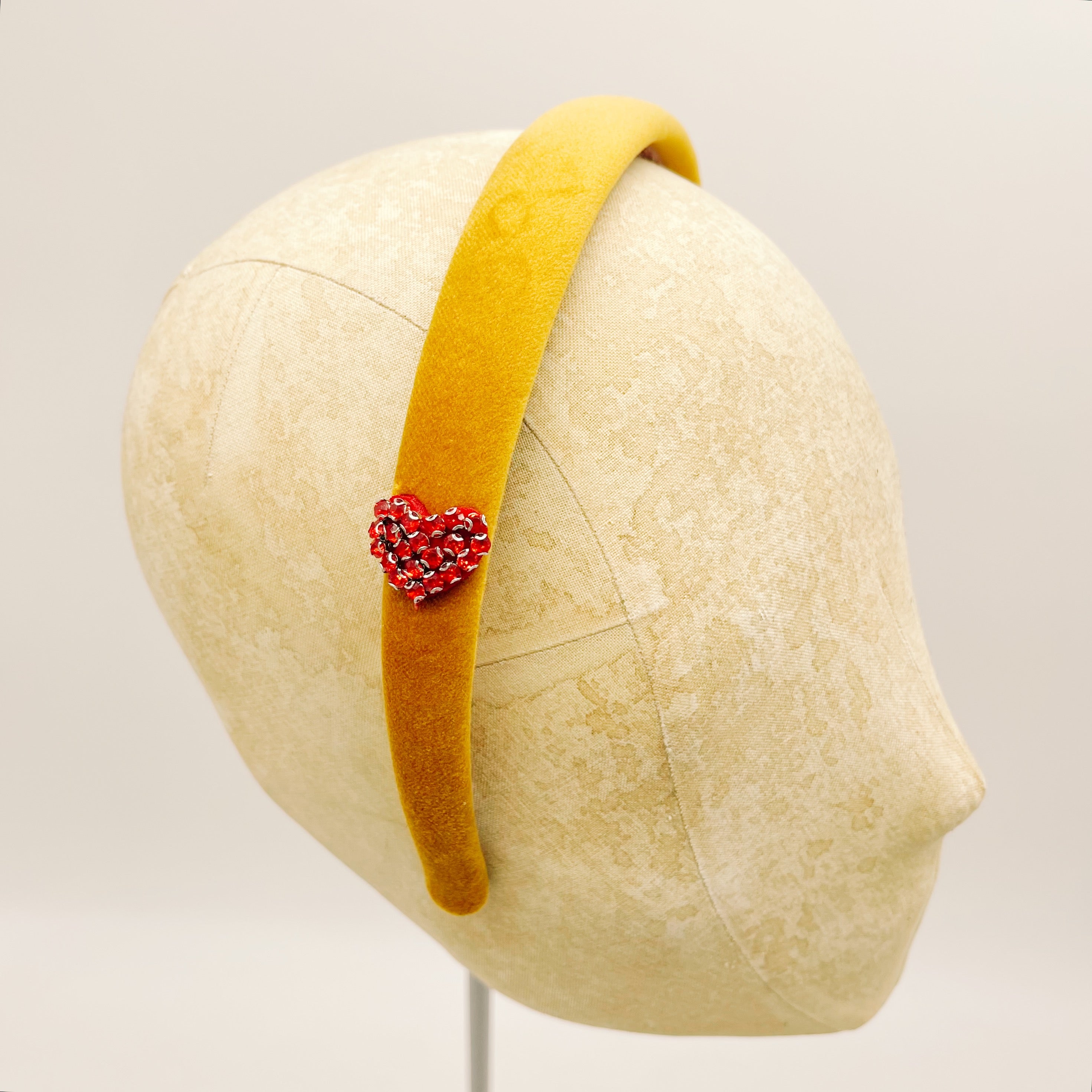 Grey Velvet Mini Headband