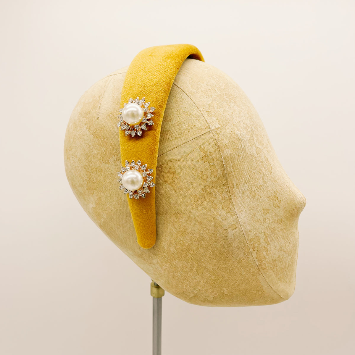 Cerchietto Velluto Ochre Series #1