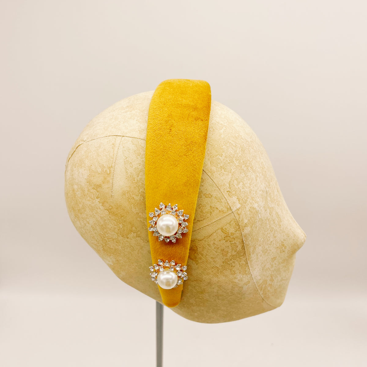 Cerchietto Velluto Ochre Series #1