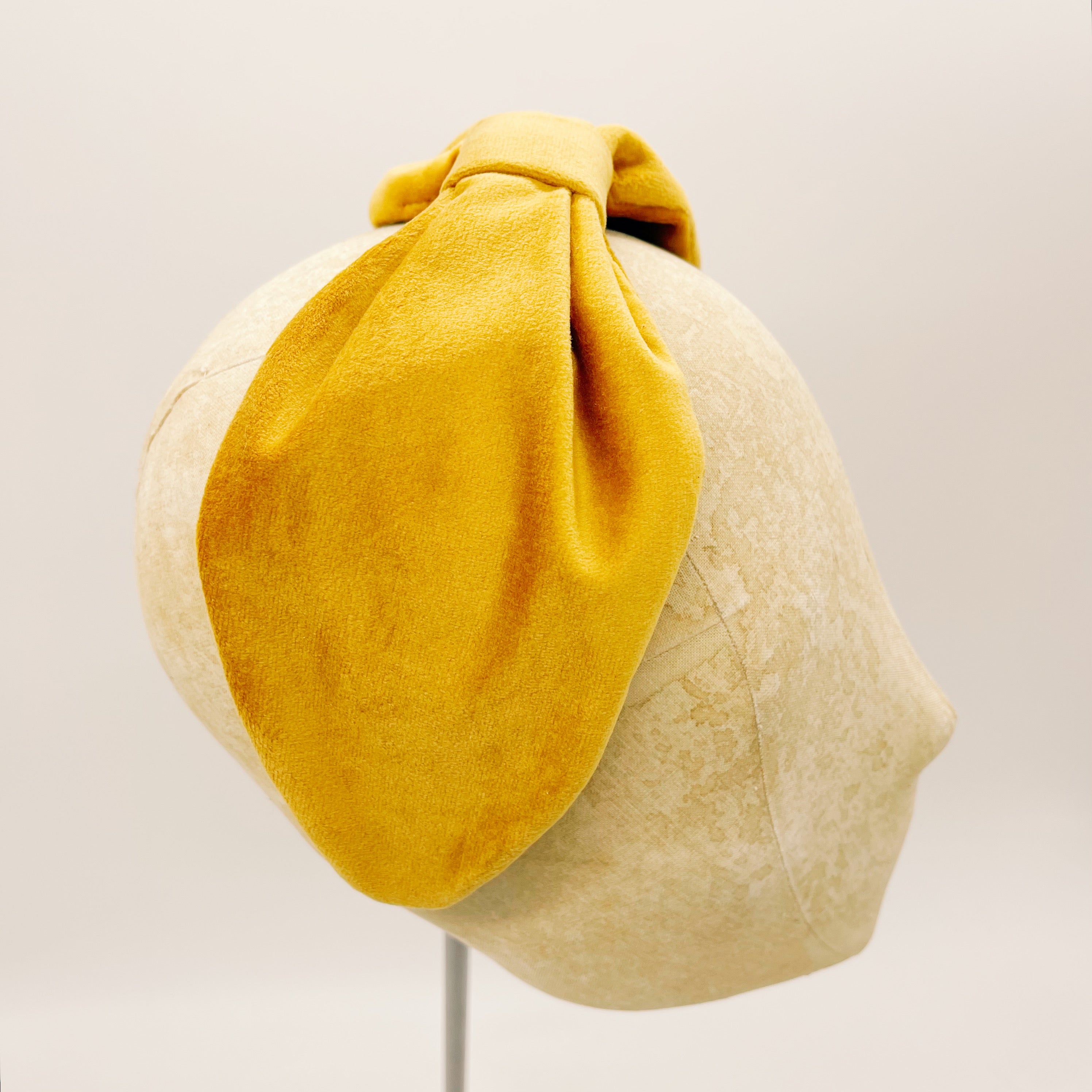 Velvet Ochre Leaf Headband