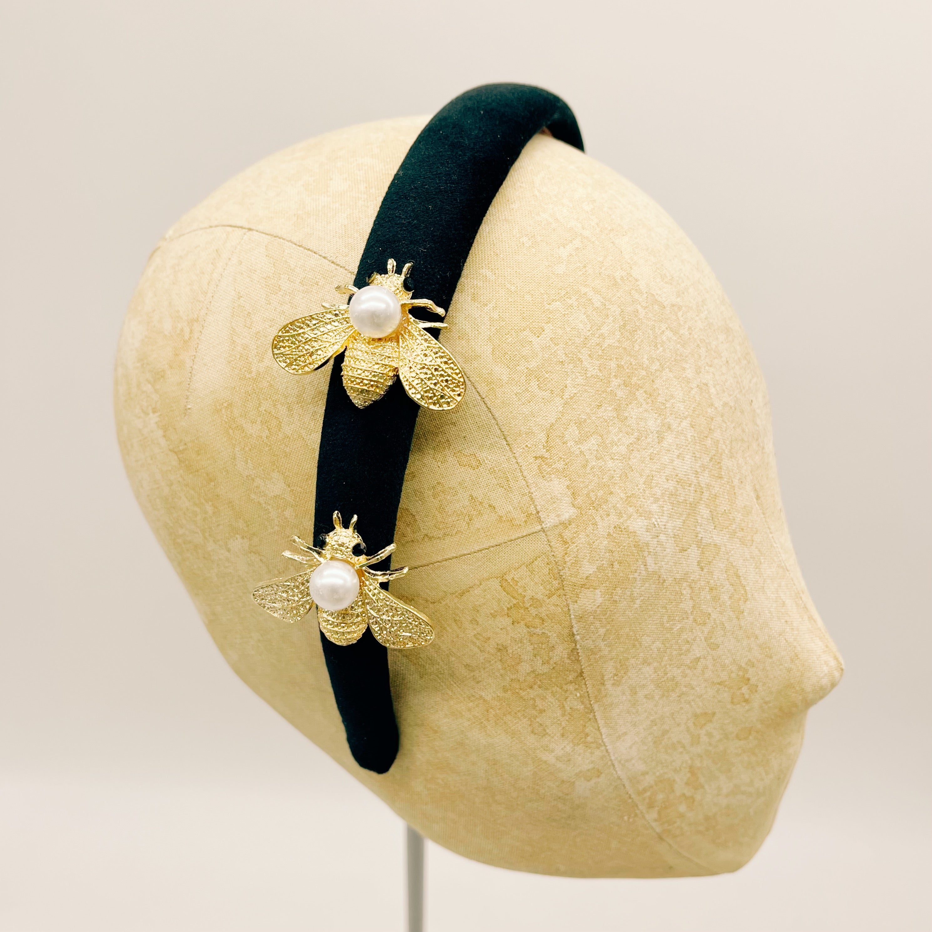 Grey Velvet Mini Headband