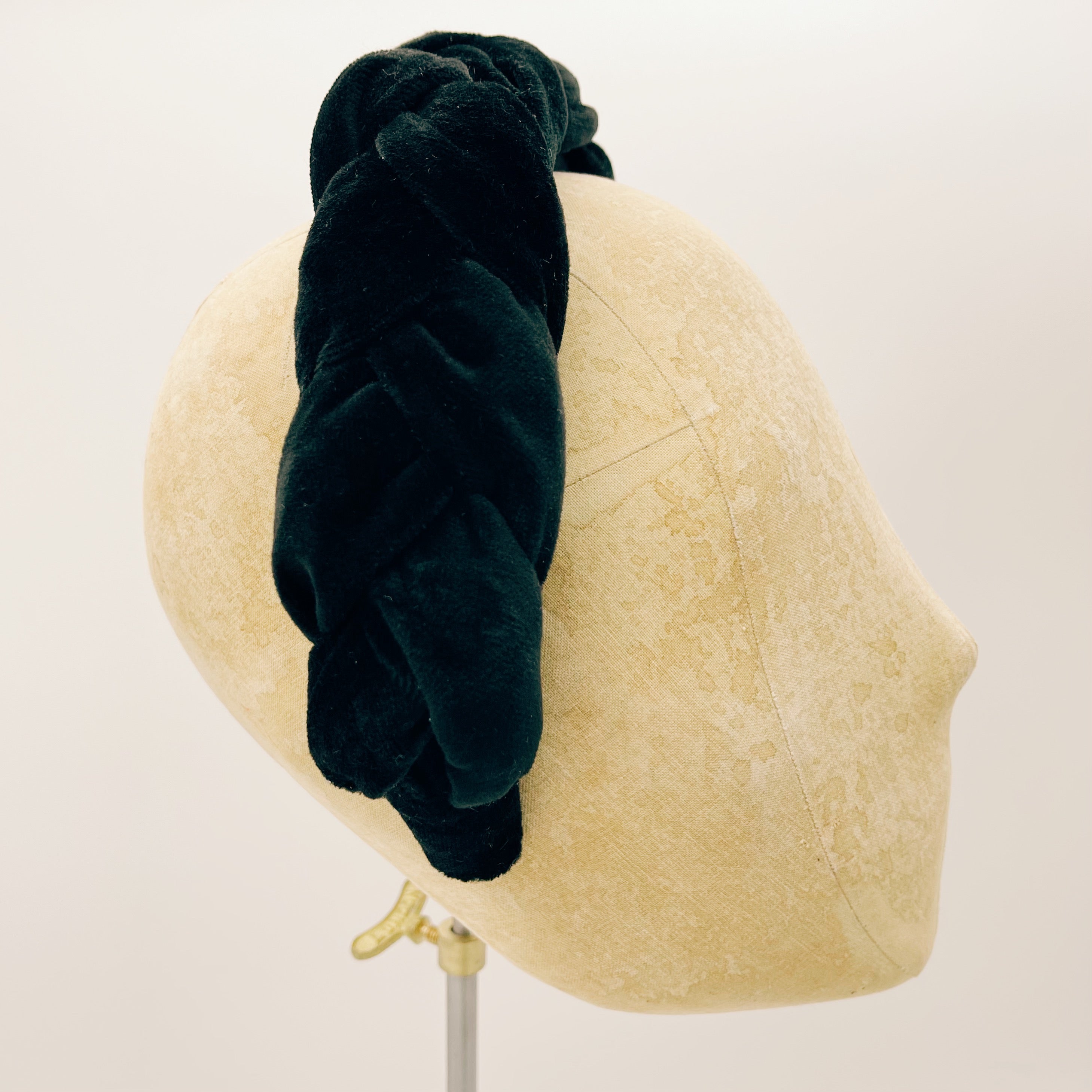 Black Braid Velvet Headband