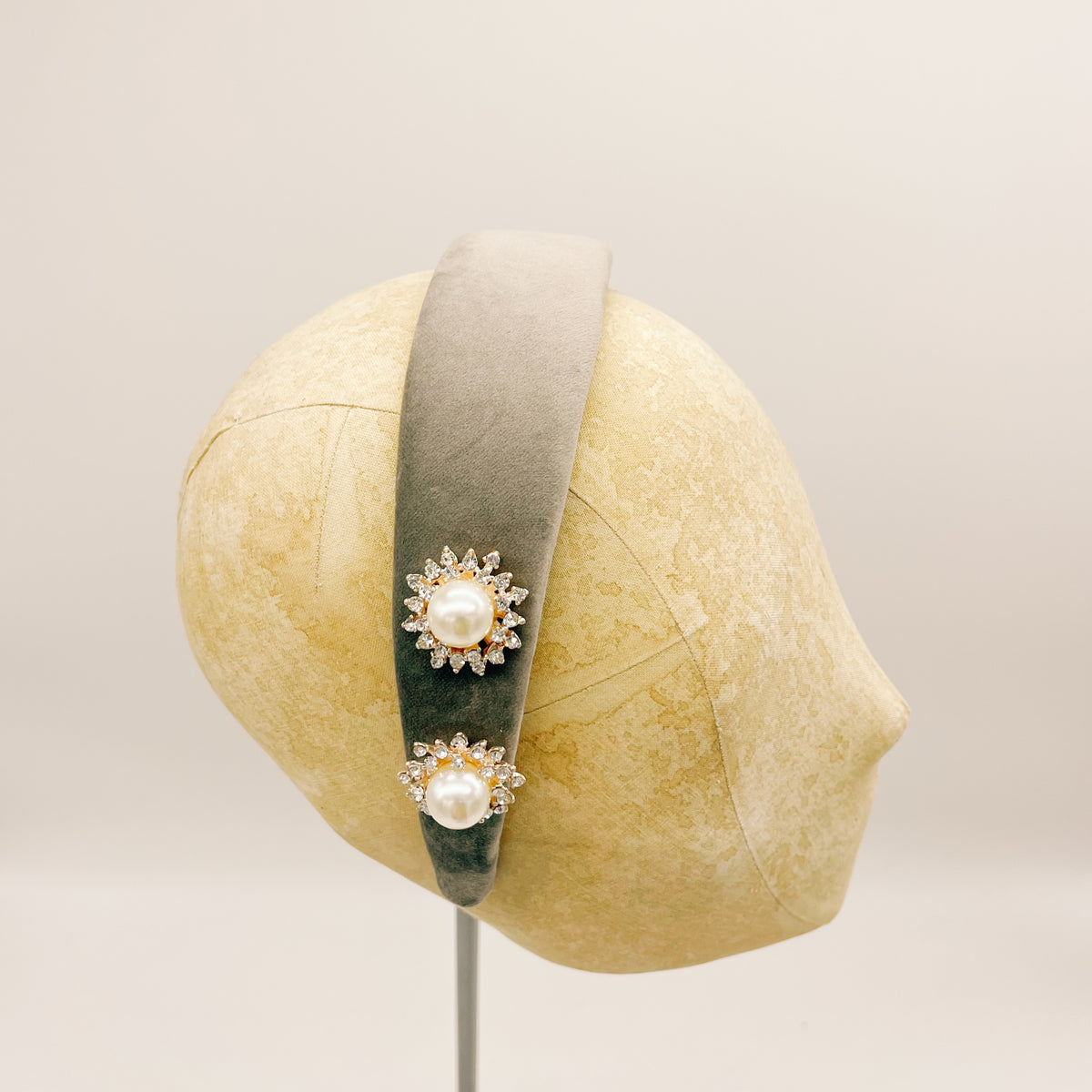 Cerchietto Velluto Grey Series #2