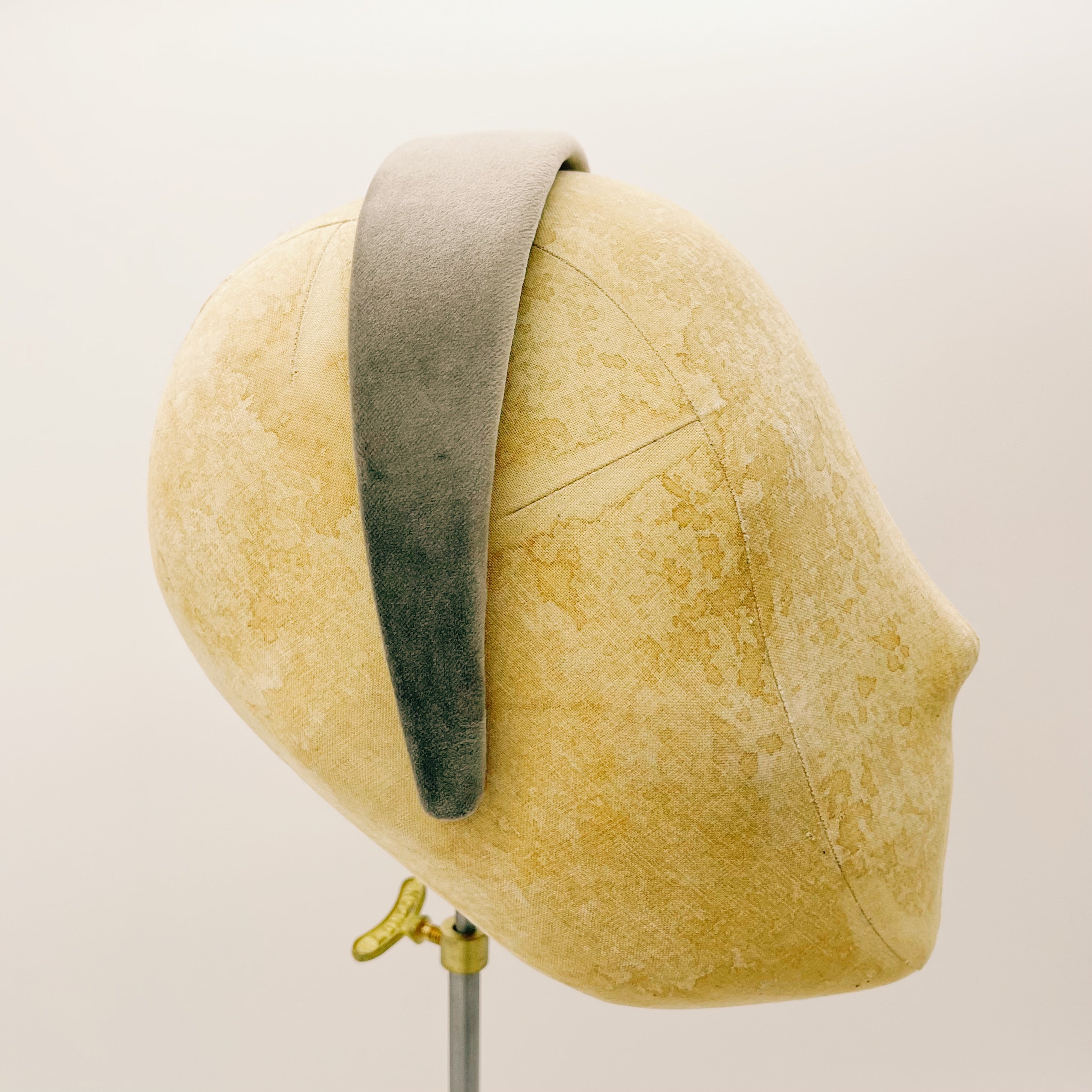 Velvet Headband Grey