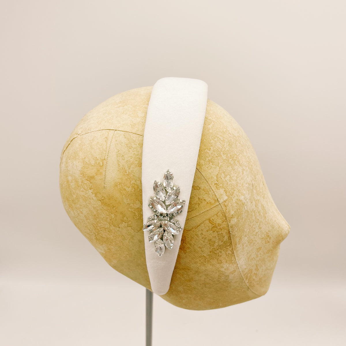 Cerchietto Velluto White Series #3