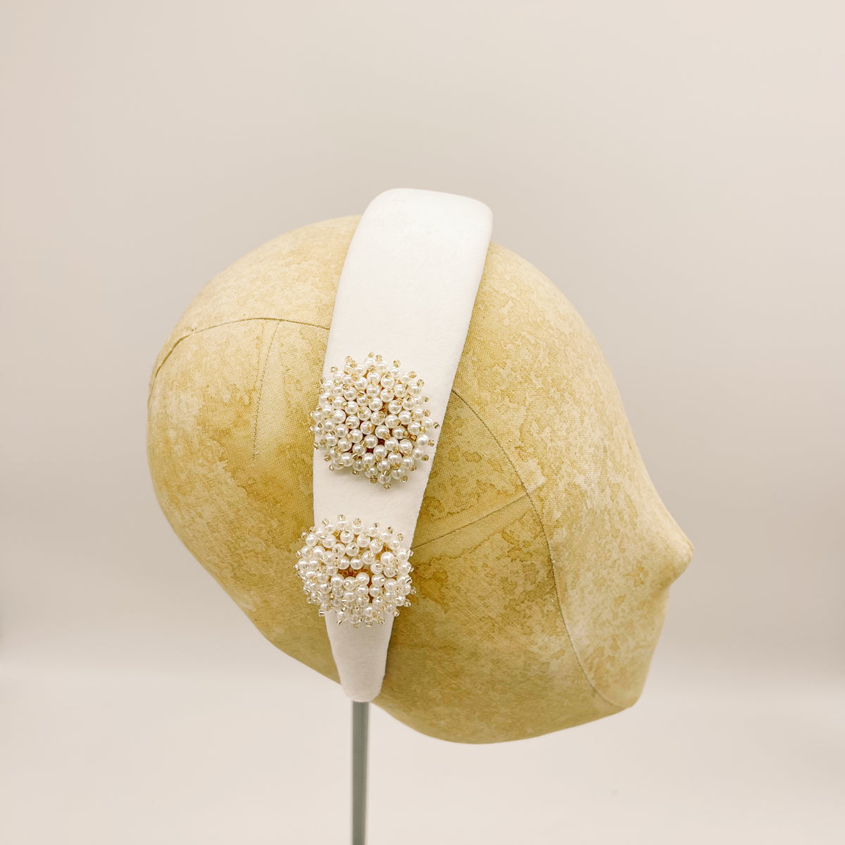 Cerchietto Velluto White Series #2