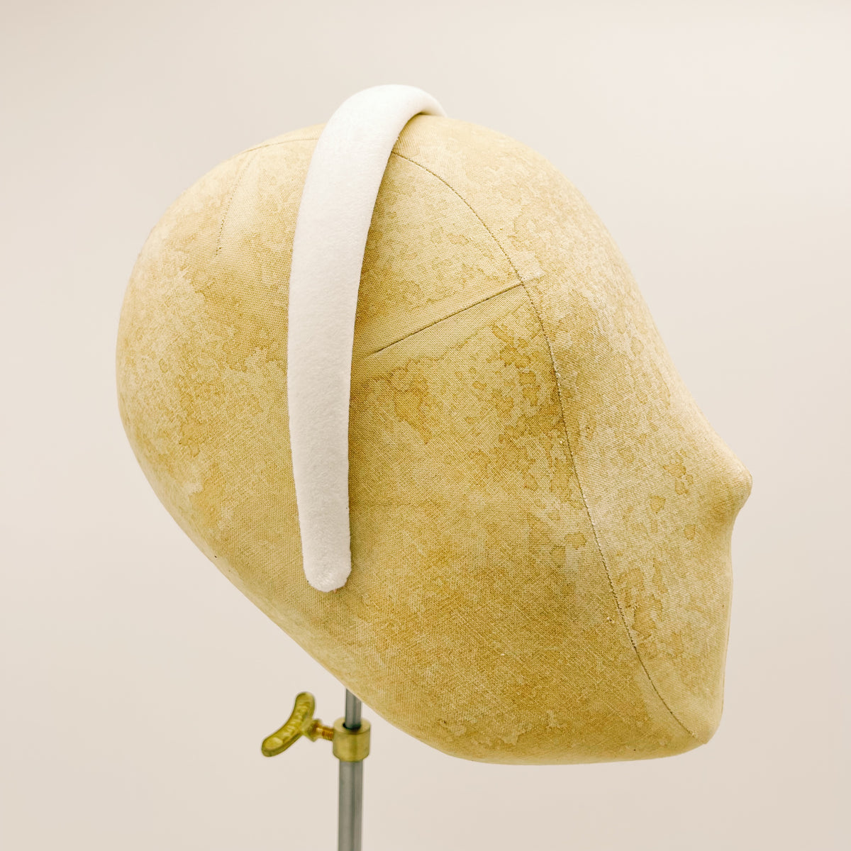 Cerchietto Velluto White Mini