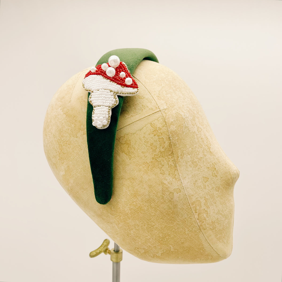 Cerchietto Velluto Olive Green Series #5