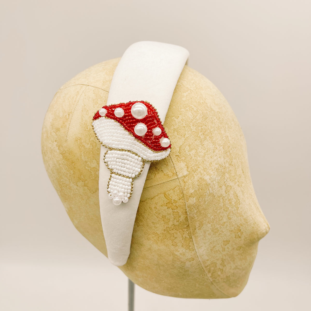 Cerchietto Velluto White Series #1