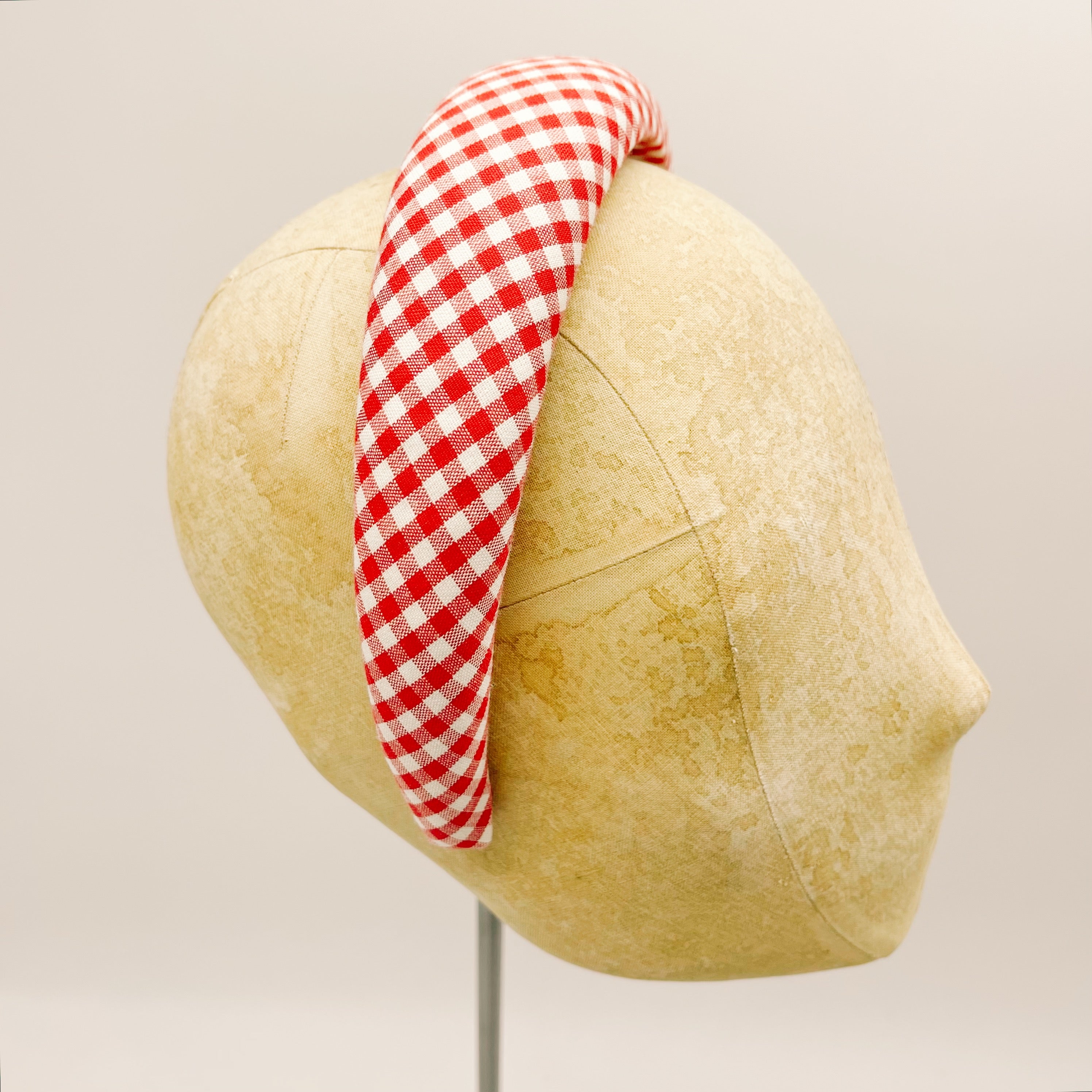 Vichy Red Padded Headband