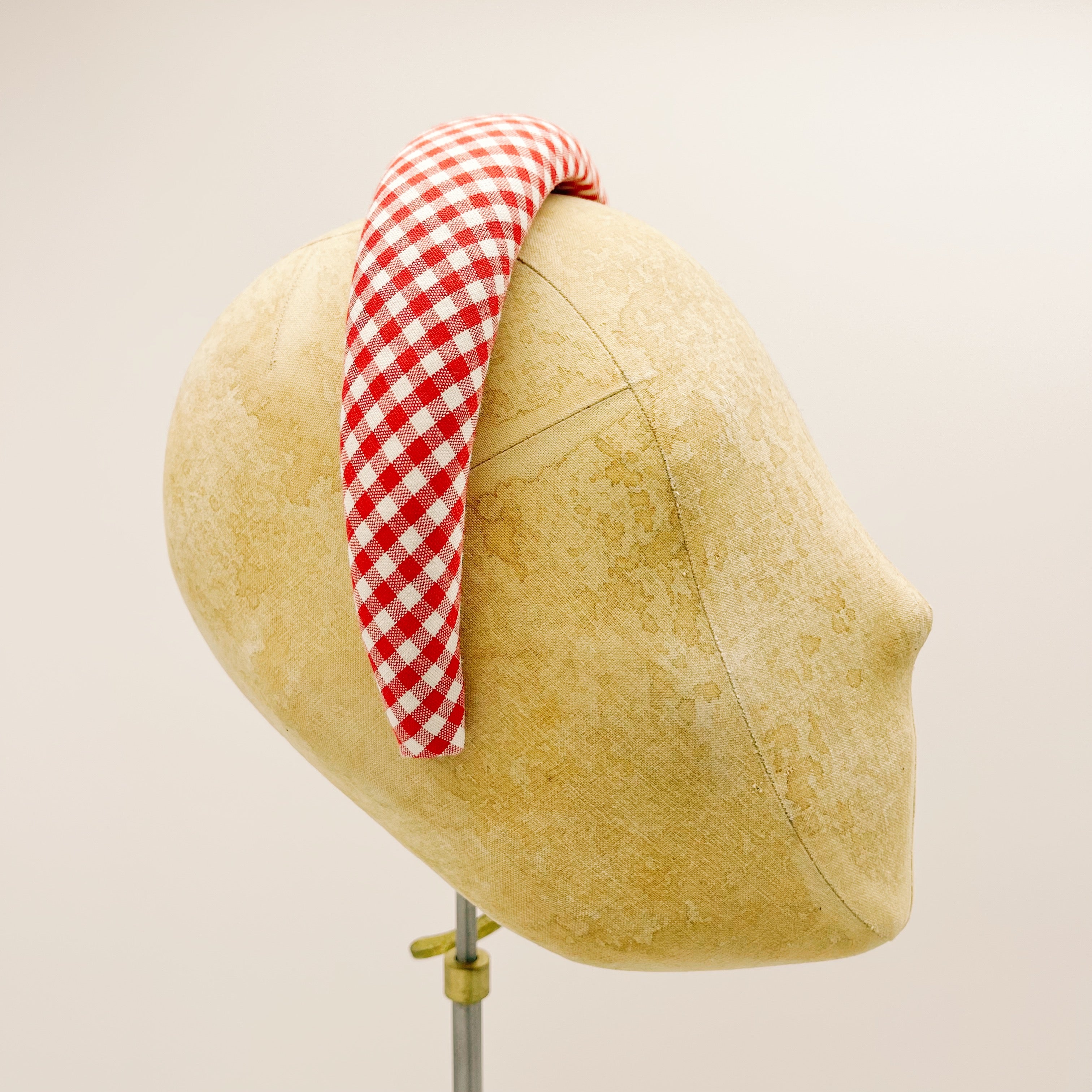 Vichy Red Padded Headband