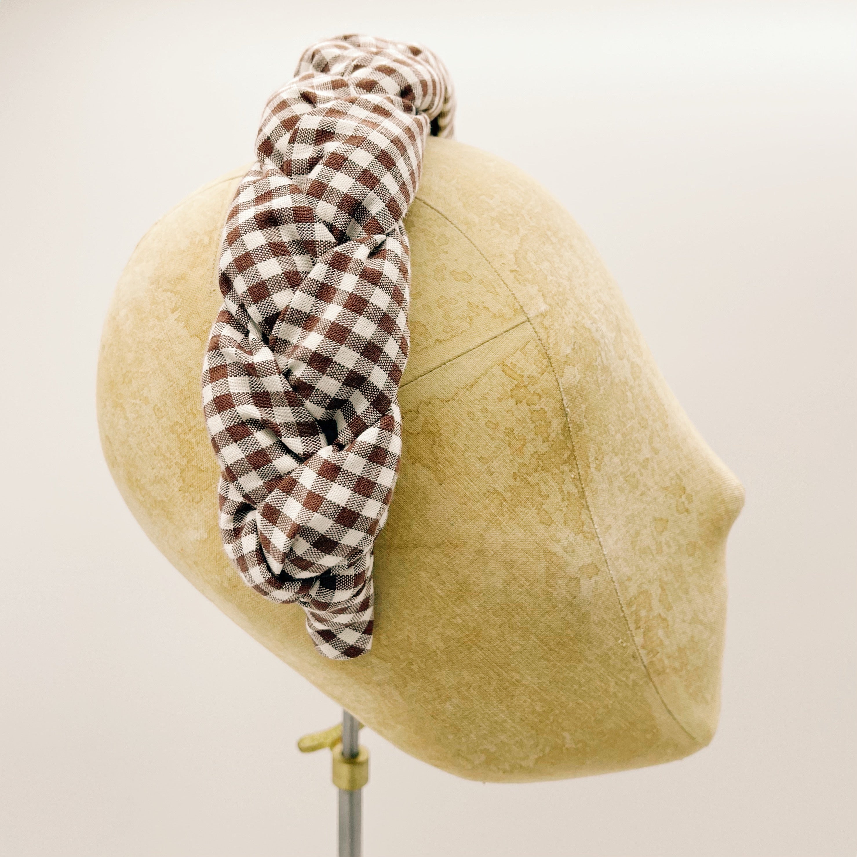 Vichy Brown Braid Headband