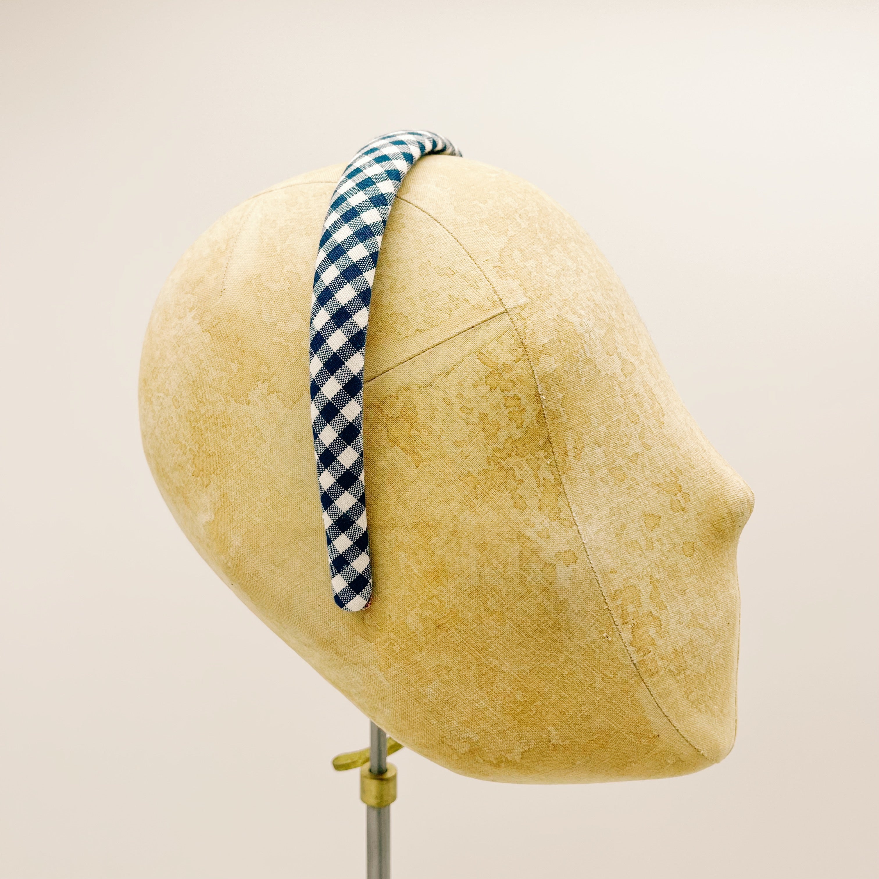 Vichy Blue Mini Headband