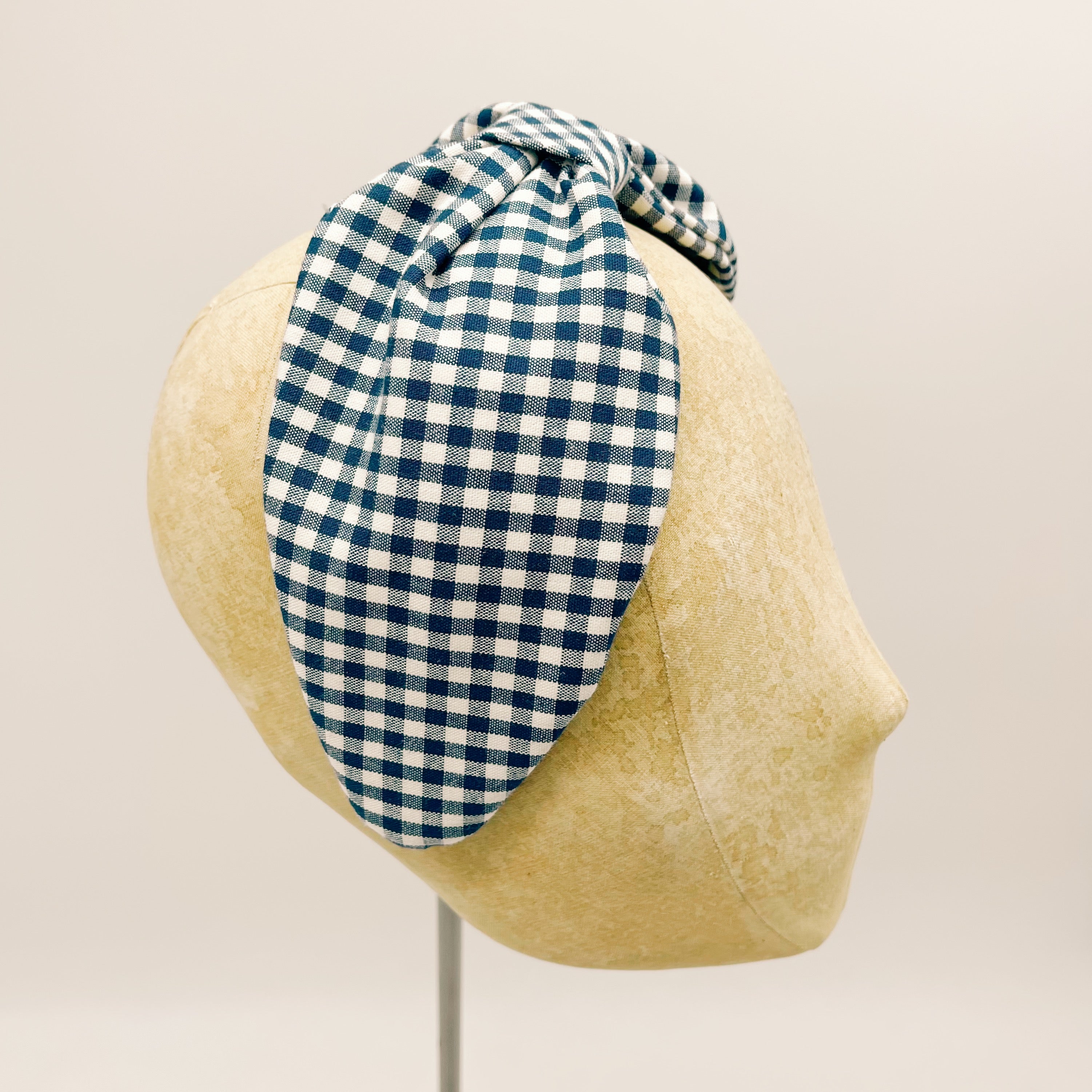 Vichy Blue Leaf Headband
