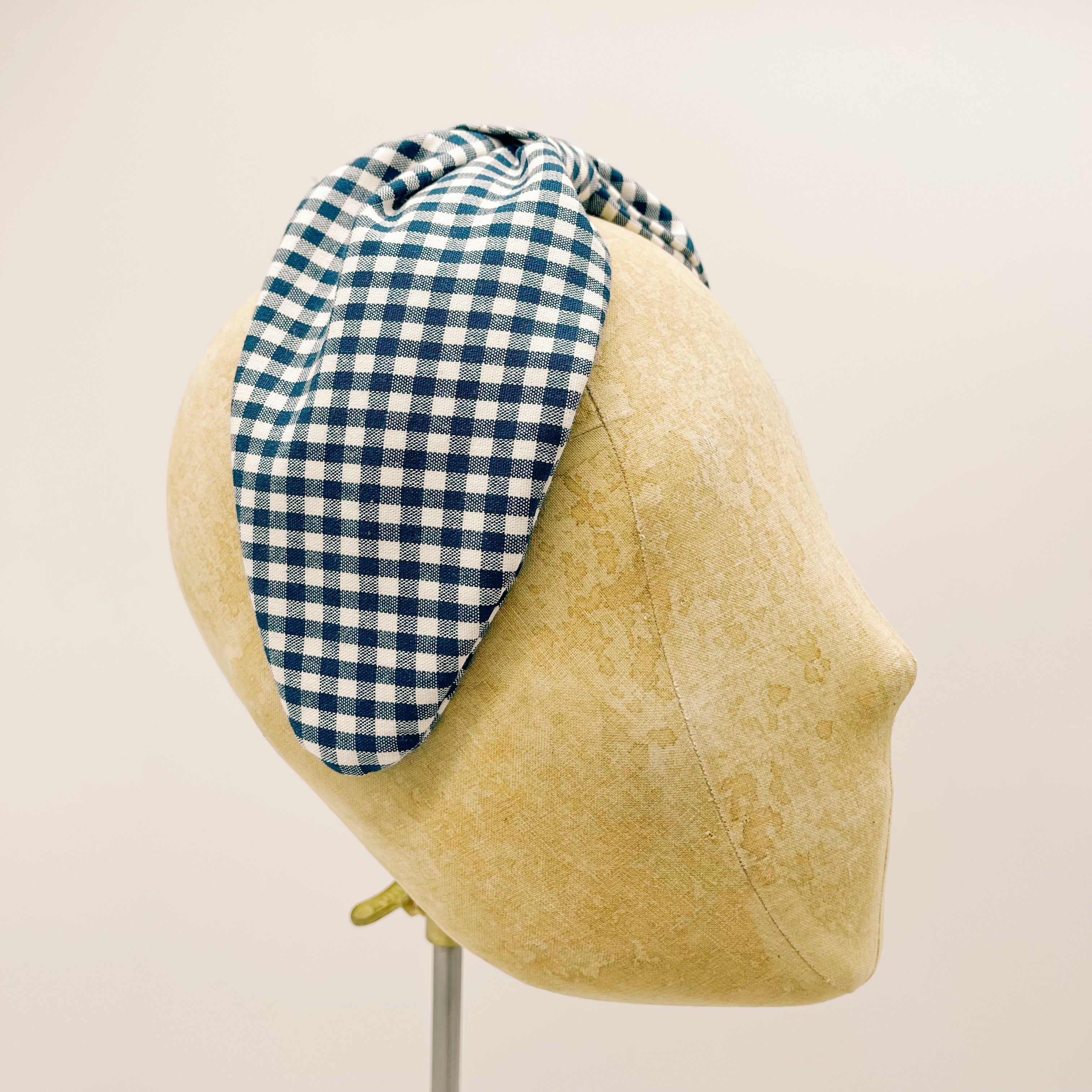 Vichy Blue Leaf Headband