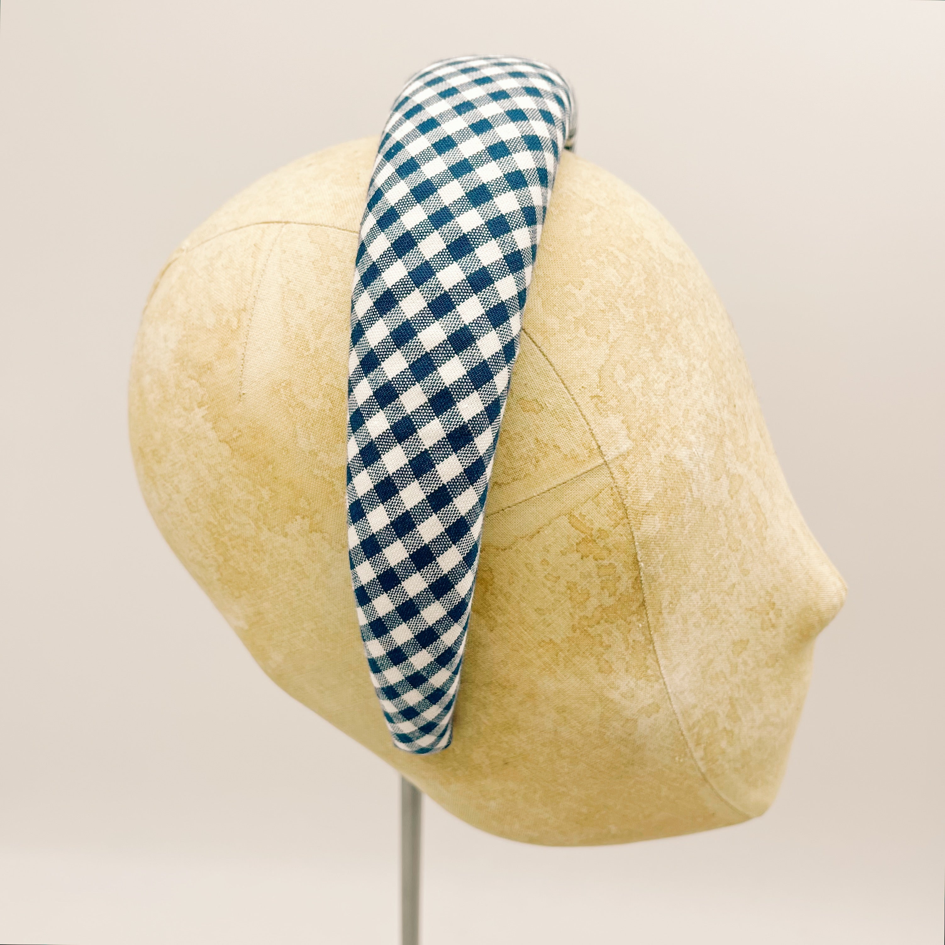 Vichy Blue Padded Headband