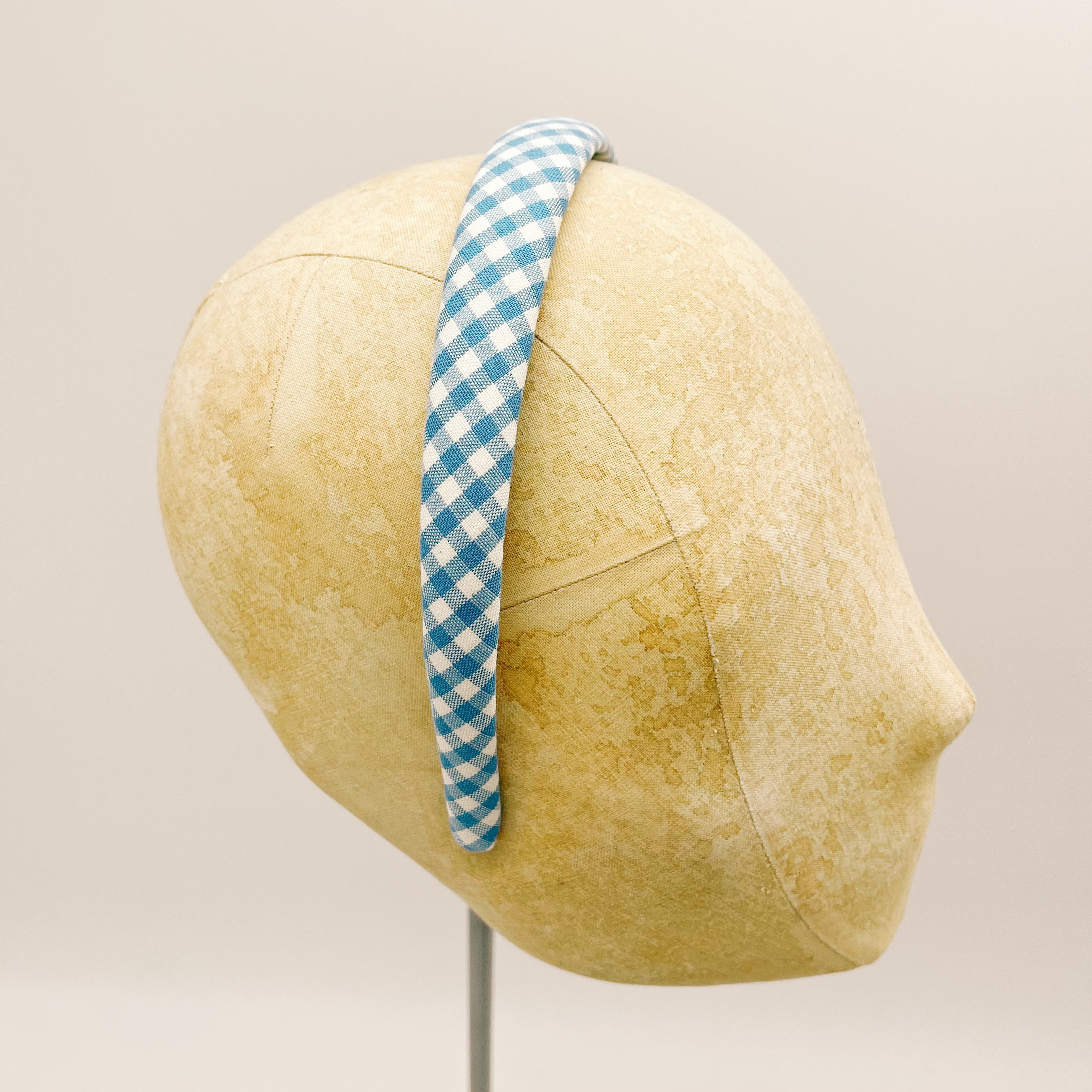 Vichy Light Blue Mini Headband