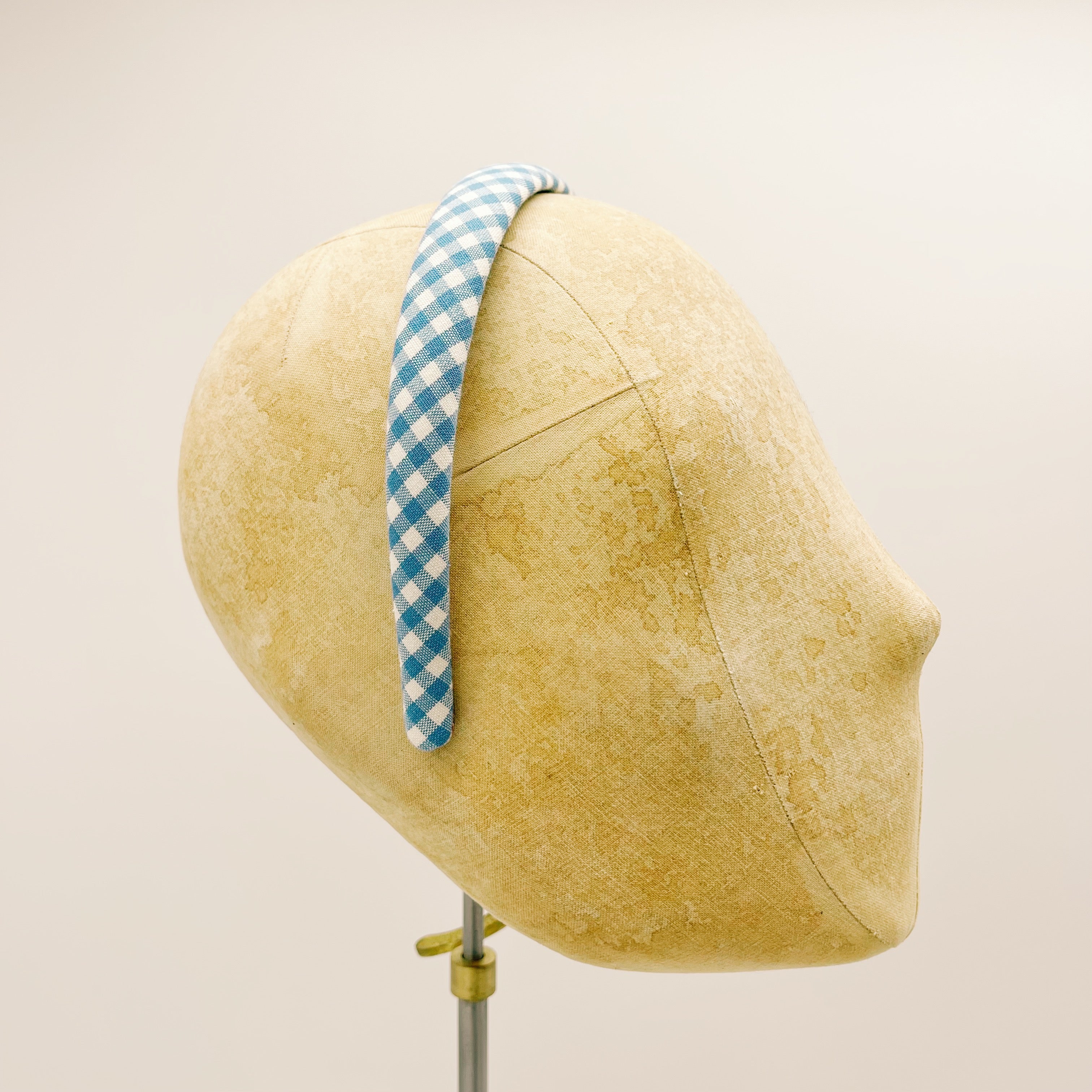 Vichy Light Blue Mini Headband