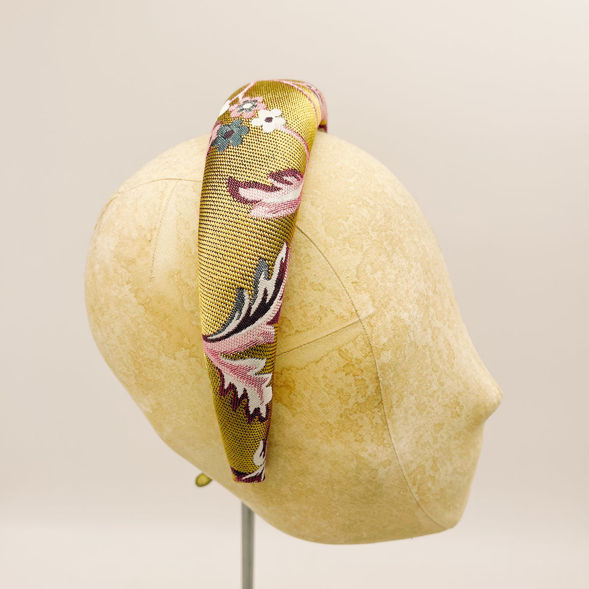Cerchietto Jacquard Gold Chinoiserie Padded